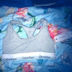 UNLINED NEW COTTON CALVIN KLEIN SPORTS BRA.